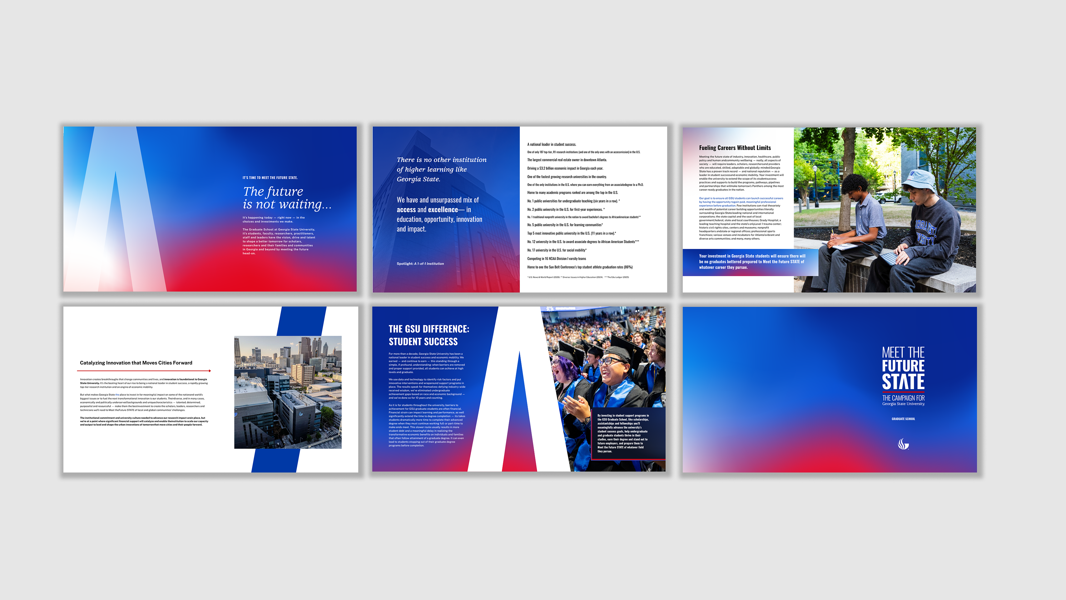 Georgia State University Future State campaign print applications.