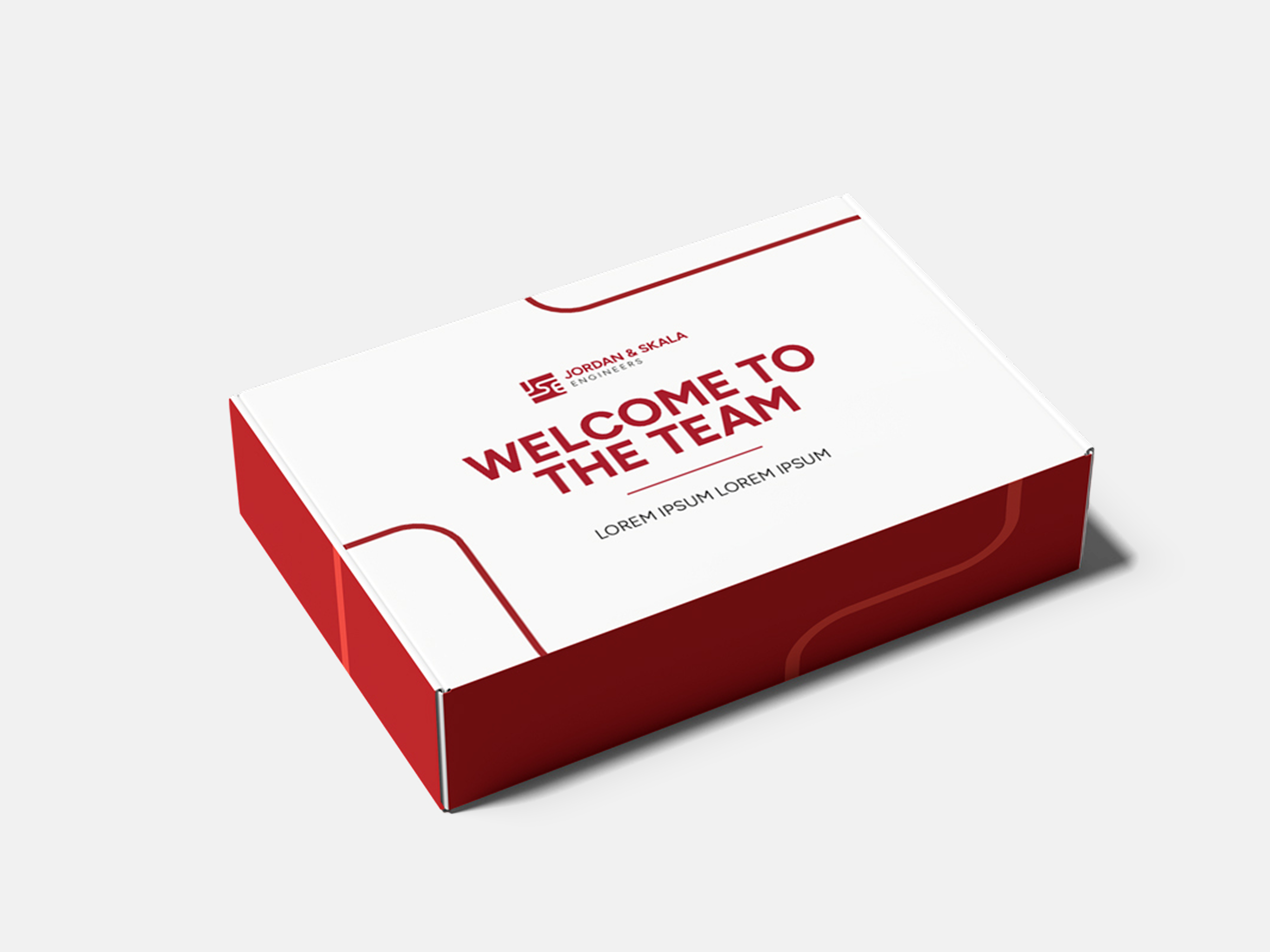 Jordan and Skala Engineers box mockup.